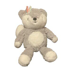 Lambs & Ivy Little Spirit Plush Fox Cheyenne Stuffed Animal Plush 14" Soft Gray